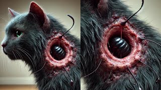 Humongous Botfly Maggot Removed From Tiny Kittens Neck Part 47 [upl. by Adahsar897]