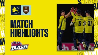 Narrow Defeat In The Opening Match  Hawks v Surrey  Vitality Blast Highlights [upl. by Chaworth846]