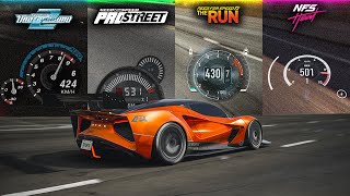 TOP SPEED in NFS Games 2024 [upl. by Arraeit]