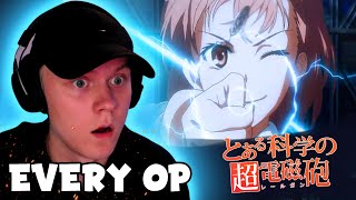 Toaru ALL Openings Reaction  A Certain Scientific Railgun  Accelerator OP Magical Index OP [upl. by Enos]