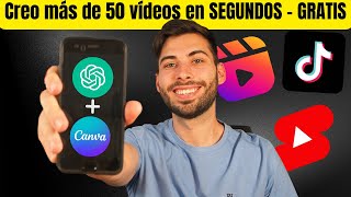 Crea videos en masivo con Canva  Chat GPT para tus Redes Sociales GRATIS  TUTORIAL Paso a Paso [upl. by Nibbor]