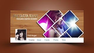 Stylish Wood Facebook Cover Design  Photoshop Tutorial [upl. by Anegroeg420]