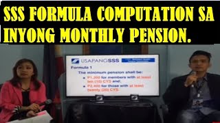 PANOORIN ANG SAMPLE NG PAGCOMPUTE SA INYONG SSS MONHTLY PENSION [upl. by Efal]