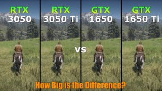 RTX 3050 vs RTX 3050 Ti vs GTX 1650 vs GTX 1650 Ti  Gaming Test  How Big is the Difference [upl. by Feliks]