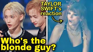 Stray kids’ Felix trends as the ‘blonde guy’ at the VMAs amp Taylor Swift’s reaction kpop [upl. by Nair368]