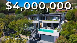 Inside a 4000000 ULTRA MODERN LUXURY Villa FOR SALE in Camps Bay with Designer Furnishings [upl. by Yrokcaz]