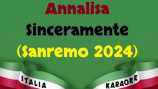 Annalisa  Sinceramente Sanremo 2024 Karaoke [upl. by Ohl]