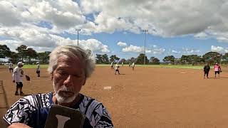 Wednesday Senior Softball games at the Patsy Mink Central Oahu Regional Park [upl. by Ellehs]