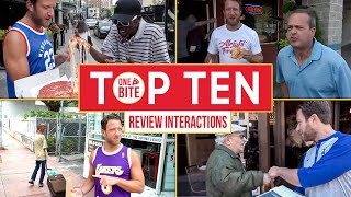 Top 10 CRAZIEST One Bite Barstool Pizza Review Interactions [upl. by Hortensia]