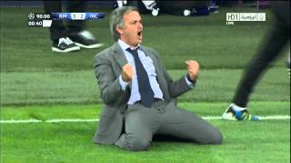 Real Madrid Vs Manchester City 32  Jose Mourinho Sliding Celebration HD [upl. by Obmar]