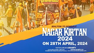 Live Stream Malton to Rexdale Vaisakhi Nagar Kirtan 2024  Punjabi Live amp 5aab TV Canada [upl. by Atikcir4]