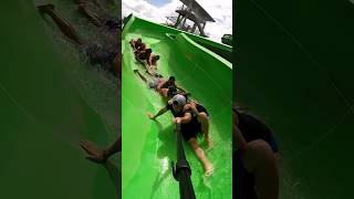 8 people down a water slide at once 😳🫣 [upl. by Ainivad]