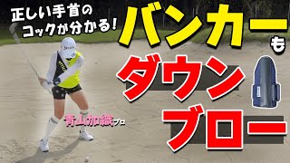 【バンカー】手首の正しい使い方はダウンブローマスターで作れる！1発で出せるスイングのコツ【ゴルファボ】【青山加織】 [upl. by Eeryt848]