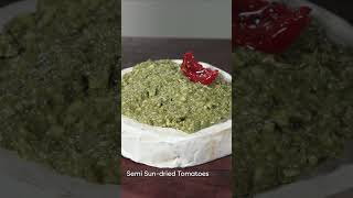 Baked Brie with Basil Pesto and Sundried tomatoes [upl. by Evey976]