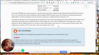 Ch1 Problems Basic Tax Concepts Calculating Tax Average vs Marginal Rates SS [upl. by Borlase]