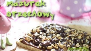 Mazurek kajmakowoorzechowy jak snickers  KotletTV [upl. by Inattyrb531]