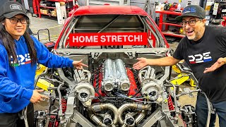 FIRST START OF 1500WHP TWIN TURBO FERRARI FINAL PREPARATIONS [upl. by Akinahc150]