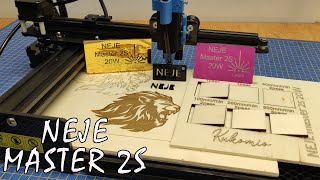 NEJE Portable Laser Engraving Machine Master 2S 20W with small upgrade unbox  assembly  test [upl. by Seuqramed]