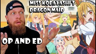 First Time reaction Miss Kobayashis DRAGON MAID Openings amp Endings [upl. by Hayton718]