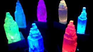 Selenite Towers Rainbow LED Light Up  Incredible Science [upl. by Apilef]