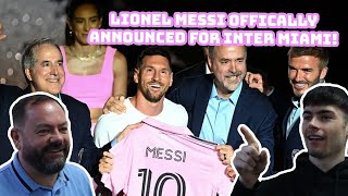 Lionel Messi Officially Announced for Inter Miami British Father and Son Reacts [upl. by Burnaby587]