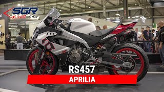 EICMA 2023 con SGR Aprilia RS457 [upl. by Soinotna]