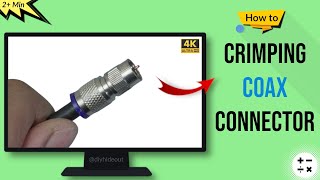 How to crimp coax cable  making TV Cable using RG6 Coax Connector amp RG6 Cable [upl. by As]