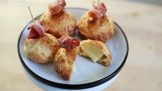 Savoury Profiteroles Filled With Mornay amp Bacon [upl. by Aleunamme267]