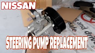 HOW TO REPLACE STEERING PUMP NISSAN MAXIMA  MAXIMA STEERING PUMP REMOVAL [upl. by Llenoj]