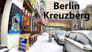 Berlin Kreuzberg  Walk In The Snow  Germany Winter February 2021 [upl. by Blakely]