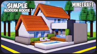 Cara Membuat Rumah Modern Perumahan Simple  Minimalis   Minecraft Modern Pt38 [upl. by Leland]