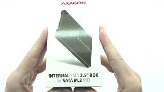 AXAGON 25 Box for SATA M2 SSD Unboxing [upl. by Sadonia]