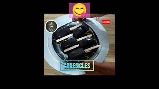 Chocolate ice cream Cakesicles recipecake cakesicles shorts [upl. by Auqinaj]