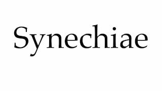 How to Pronounce Synechiae [upl. by Dobbins519]