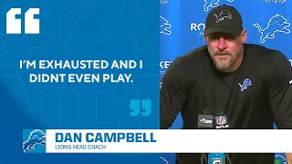 Dan Campbell says he is quotEXHAUSTEDquot after Divisional Round vs Buccaneers  CBS Sports [upl. by Pugh]