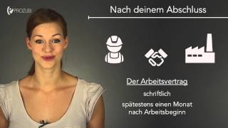 Der Arbeitsvertrag  Wissen für die Ausbildung  Prozubide [upl. by Azmuh]