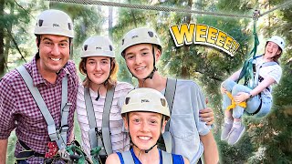 Zipline Tour of the Redwood Forest Ballinger Family Camp 2023 day 5 [upl. by Llebanna]