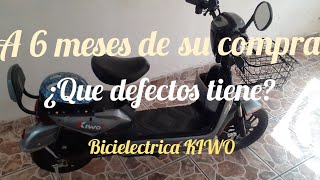 Bicicleta eléctrica kiwo a 6 meses de su compra ¿Que defectos tiene [upl. by Dempstor]