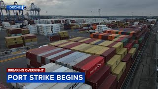 Philadelphia dockworkers among thousands to hit the picket line today [upl. by Paterson]