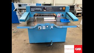 Fully serviced Wohlenberg 76 SPM paper cutting machine for sale Gab Supplies Ltd 1990 [upl. by Madigan875]