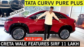 Tata Curvv Pure Plus  2nd Base  Review  CRETA ख़त्म  ₹ 109 Lakh  Tata Curvv 2024 Review  Tata [upl. by Anifled]