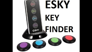 Esky Key Finder Review Find Lost Items Phone Wallet Purse TV Remote RF Locator Location Device [upl. by Nicholson]