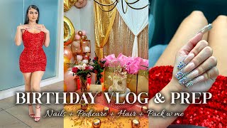 BIRTHDAY GRWM  VLOG  BODY SCULPTING SHOPPING TRAVELING NAILS HAIR  MORE [upl. by Lorrin]