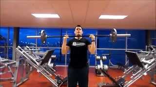 Press de Hombro con Barra Barbell Shoulder Press [upl. by Annahael]