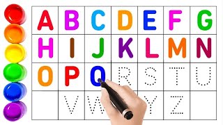 Collection of uppercase amp lowercase alphabet dotted lines ABCD alphabet writing alphabet song A Z [upl. by Decker]