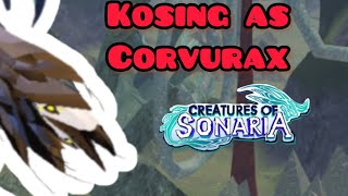 Kosing as Corvurax  Creatures of Sonaria [upl. by Wehtam390]