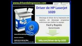 Descargar Driver de HP Laserjet 1020 Impresora [upl. by Enneira]