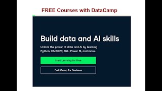 AI for Everyone FREE Masterclass Courses with DataCamp  ML DL LLM amp More [upl. by Revorg735]