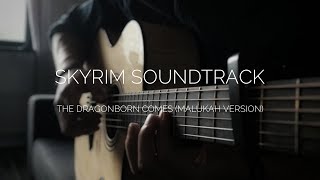 Skyrim Theme Song  The Dragonborn Comes Malukahs Version Fingerstyle Guitar Cover [upl. by Leesa]