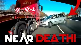 UNBELIEVABLE UK LORRY DRIVERS  Lorry Destroys Two Cars HGV Overturn BAD LORRY CRASHES 30 [upl. by Acinorehs]